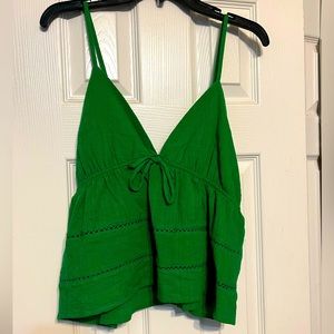 Vibrant green spaghetti strap top